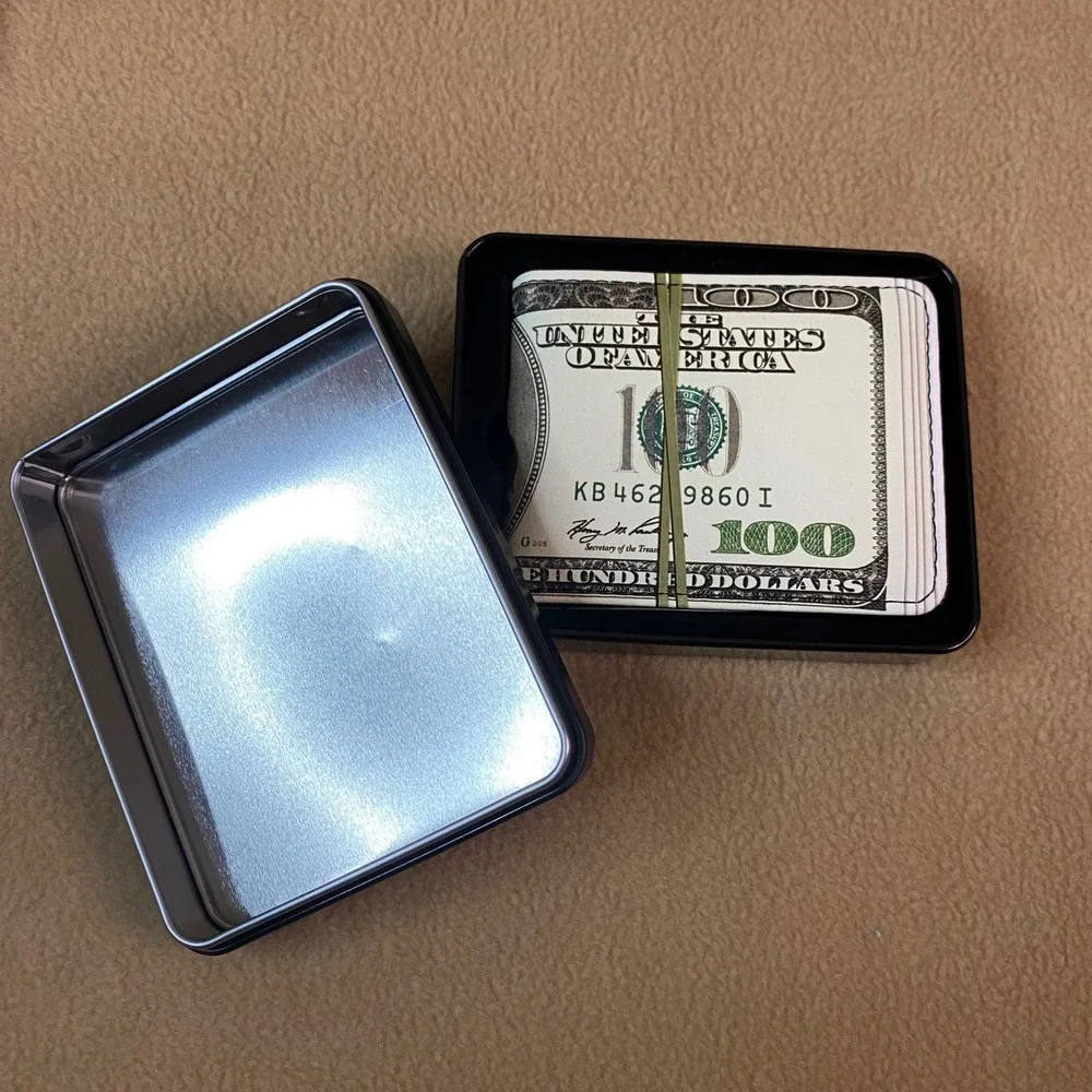 Bifold Wallet Money Holder with Gift Case Cool‎ Design for Men $100 Bill New